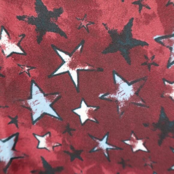 Kut From The Kloth Patriotic Blouse Womens Large Red White Blue Stars USA Button - Picture 7 of 13